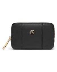 Piquadro - Logo-Plaque Leather Key Holder - Lyst