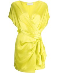 Michelle Mason - Vestido corto con detalle drapeado - Lyst