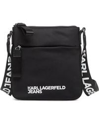 KARL LAGERFELD - Small Logo-Print Messenger Bag - Lyst