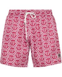 Philipp Plein - Short De Bain À Motif Géométrique - Lyst
