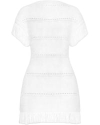 Cult Gaia - Maren Fringe-Trim Mini Dress - Lyst