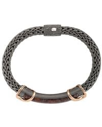 John Hardy Grote Schakelarmband - Grijs