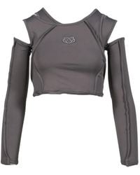 VIVAMUS - Layered Cold-Shoulder Top - Lyst