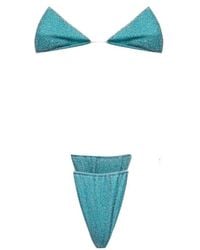Oséree - Glitter-Effect Triangle Bikini - Lyst