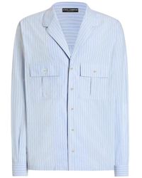 Dolce & Gabbana - Striped Cotton Martini Shirt - Lyst