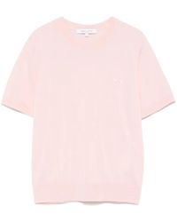 Maison Kitsuné - Gebreid T-Shirt Met Baby Fox-Patch - Lyst