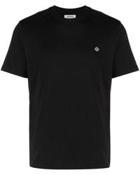 Sandro - T-Shirt mit Kreuzstickerei - Lyst