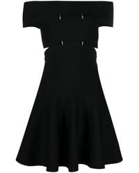 McQueen - MINIABITO CON SPALLE SCOPERTE E DETTAGLI CUT-OUT - Lyst