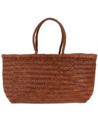 Dragon Diffusion - Grote Bamboo Triple Jump Schoudertas Met Chevron-Streep - Lyst