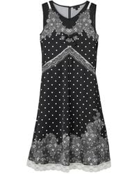 Marc Jacobs - Polka Dot Lace-Detail Midi Dress - Lyst