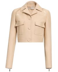 Elie Saab - Monogram-Embroidered Gabardine Jacket - Lyst