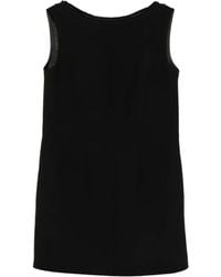 Prada - Sleeveless Boat-Neck Mini Dress - Lyst