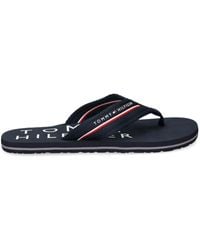 Tommy Hilfiger - Logo-Print Flip Flops - Lyst