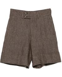 Berwich - Nadine Double-Buttoned Turn-Up Shorts - Lyst
