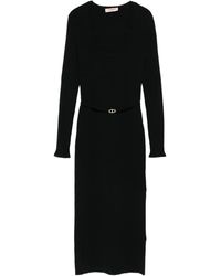 Twinset - Ribbed Belt-Fastening Dress - Lyst