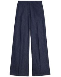 Jil Sander - Chambray Straight-Leg Trousers - Lyst