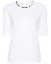 Brunello Cucinelli - Monili-detail Cotton T-shirt - Lyst