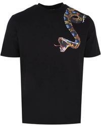 Roberto Cavalli - Snake Printed T-Shirt - Lyst