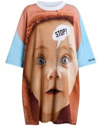 Moschino - Heavy Cotton Printed Dress - Lyst