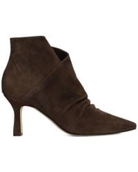 The Seller - Ruched Pointed-Toe Ankle Boots - Lyst