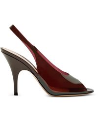 Gianvito Rossi - Amelie Slingback Peep-Toe Sandals - Lyst