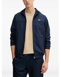 Lacoste - Panelled Zip-Up Hooded Jacket - Lyst