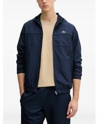 Lacoste - Panelled Zip-Up Hooded Jacket - Lyst