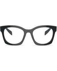 Prada - Logo-Print Square-Frame Glasses - Lyst