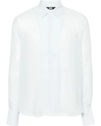Gcds - Zijden Blouse Met Geborduurd Logo - Lyst
