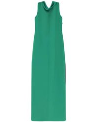 Max Mara - Robe Fendue À Col V Au Dos - Lyst