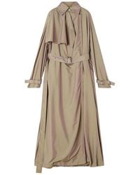 Lanvin - Gabardina Con Cinturón - Lyst
