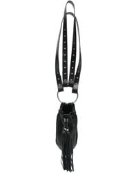 Ann Demeulemeester - Kenan Fringe-Trimmed Leather Bucket Bag - Lyst