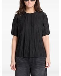 Samsøe & Samsøe - Sauma Plissé-Effect T-Shirt - Lyst