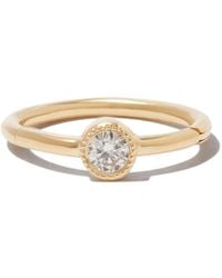 Maria Tash - 18Kt Scalloped Diamond Clicker Earring - Lyst