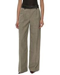 Christopher Esber - Tropical Leather-Waisted Wide-Leg Trousers - Lyst