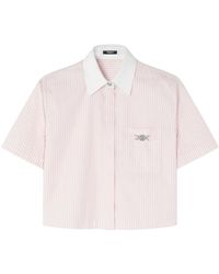 Versace - Gestreept Katoenen Overhemd - Lyst