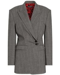 Dolce & Gabbana - Double-Breasted Pinstripe Wool Jacket - Lyst