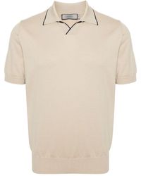 Canali - Contrasting-trim Cotton Polo Shirt - Lyst