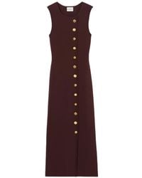 Claudie Pierlot - Button-Embellished Knitted Dress - Lyst