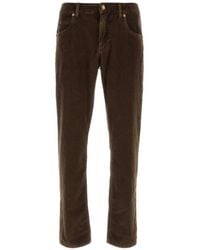 Dolce & Gabbana - Corduroy-Effect Five-Pocket Trousers - Lyst