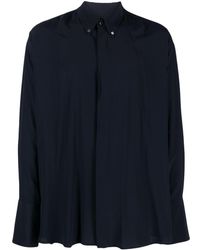 Ami Paris - Drop-shoulder Crepe Shirt - Lyst
