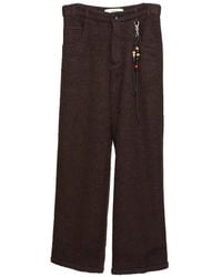 Song For The Mute - Wide-Leg Brushed-Finish Trousers - Lyst