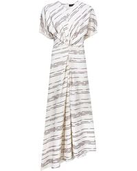 Proenza Schouler - Stripe-pattern Asymmetric Maxi Dress - Lyst