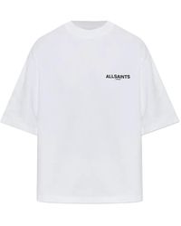 AllSaints - Swoop Amelie T-Shirt Met Vlinderprint - Lyst