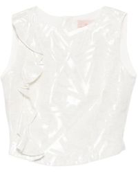 Leen Mougrhabi - Zara Ruffle-Detail Sleeveless Top - Lyst