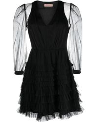 Twinset - ラッフル セミシアー ミニドレス - Lyst