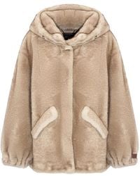 Lou Andrea - Faux-Fur Hooded Coat - Lyst