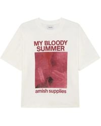 AMISH - Graphic-Print Loose-Fit T-Shirt - Lyst