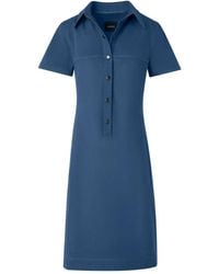 Akris - Buttoned Collared Mini Dress - Lyst