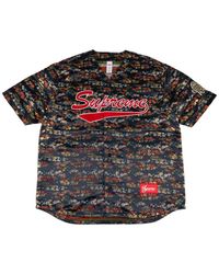 Supreme - Floral-Print Baseball Jersey - Lyst